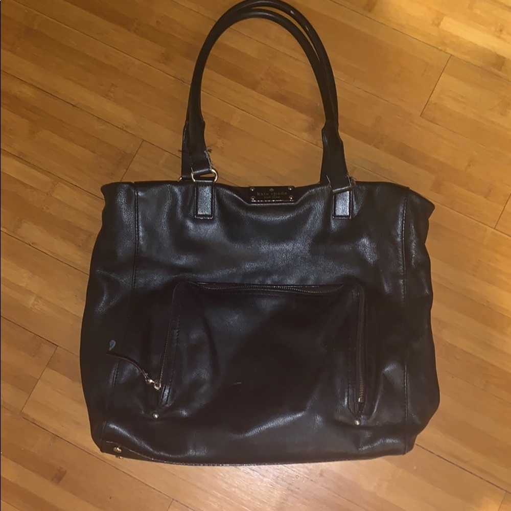 Black leather Kate Spade bag